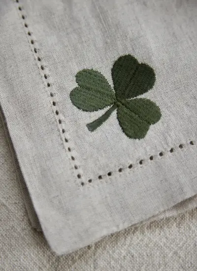 Shamrock Embroidered Napkin set of 6